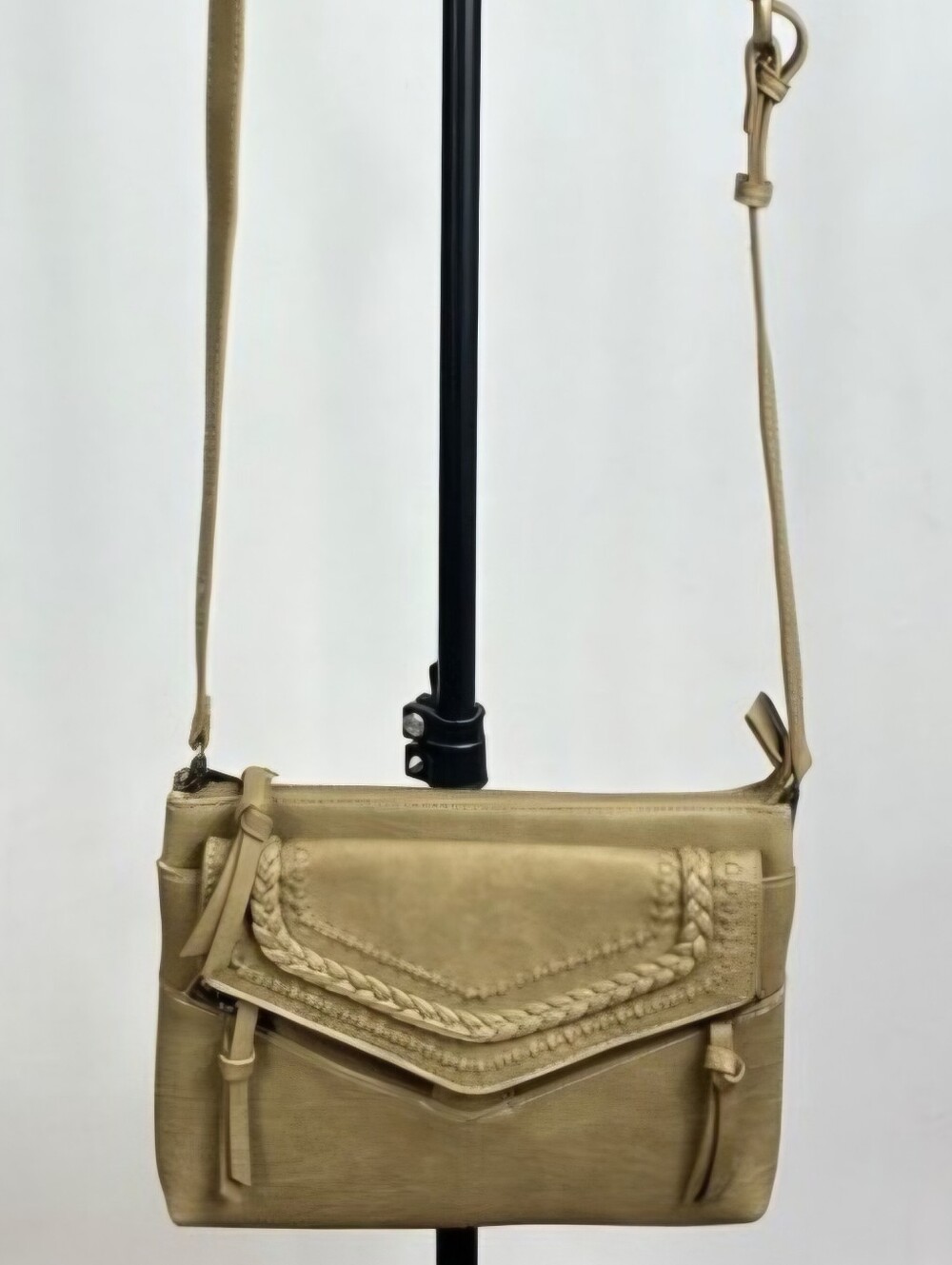 Antik Kraft Tan Braided Crossbody Bag